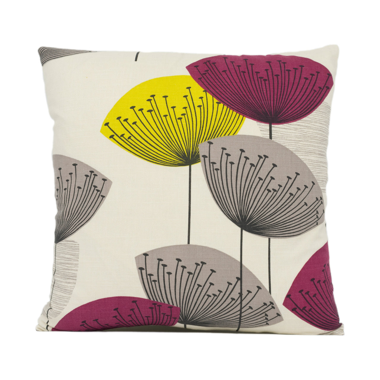 Sanderson - Dandelion Clocks - Blackcurrant - Mid Century Inspired Floral Cushion Cover Throw Pillow Designer Home Décor