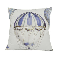 Thumbnail for Manuel Canovas - L'Envol - Ciel - Whimsical Hot Air Balloon Designer Cushion Cover - Handmade Throw Pillow - Designer Home Décor