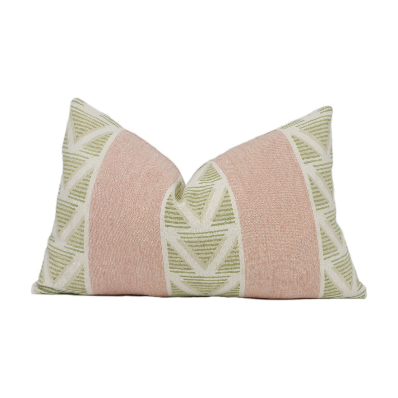 Anna French x Thibaut - Burton Stripe - Blush / Green - Classic Striped Geometric Designer Cushion Cover Luxury Throw Pillow Designer Home