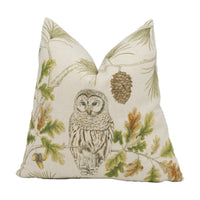 Thumbnail for Sanderson - Owlswick - Briarwood - Natural Wildlife Owl Designer Cushion Cover Handmade Throw Pillow Luxury Home Decor