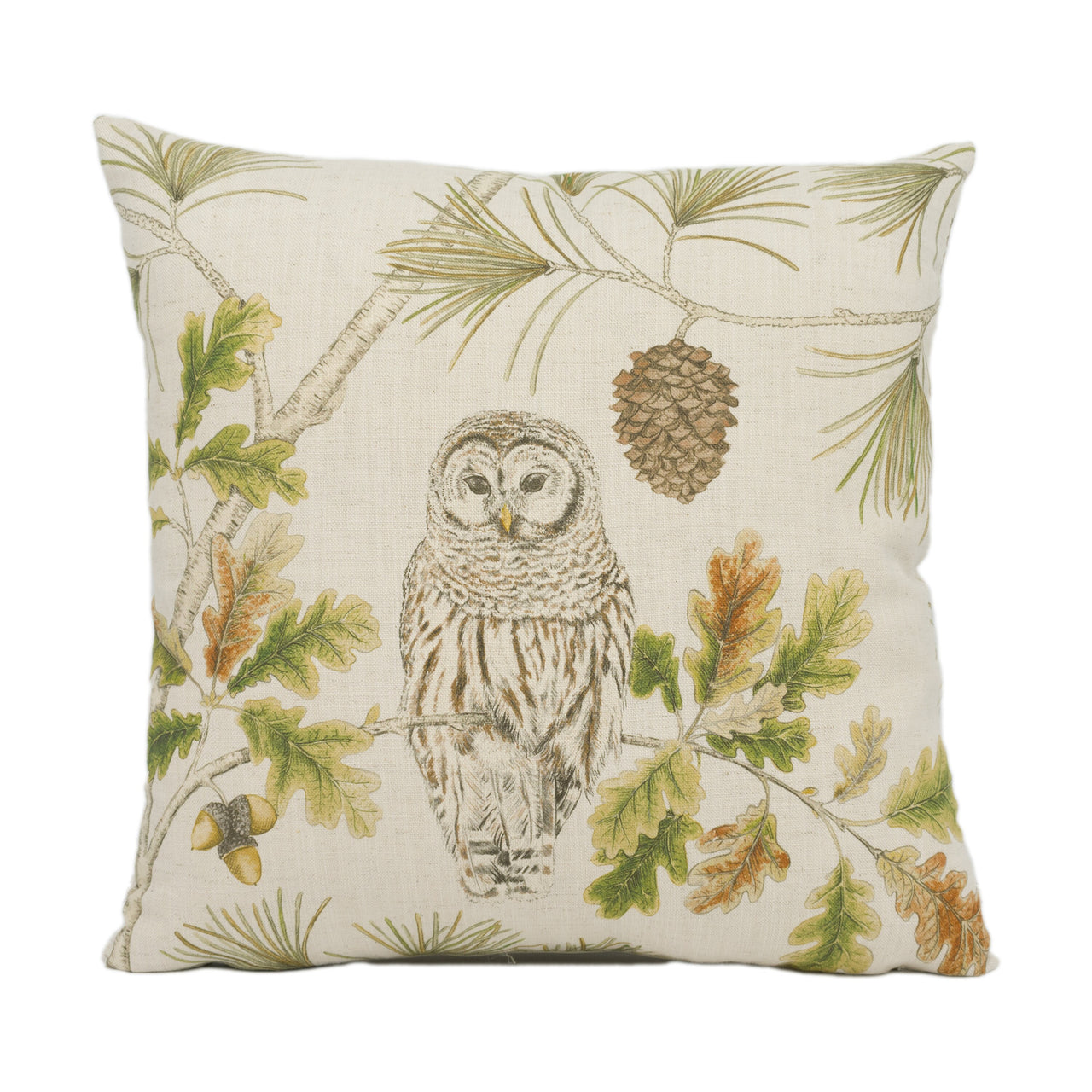 Sanderson - Owlswick - Briarwood - Natural Wildlife Owl Designer Cushion Cover Handmade Throw Pillow Luxury Home Decor