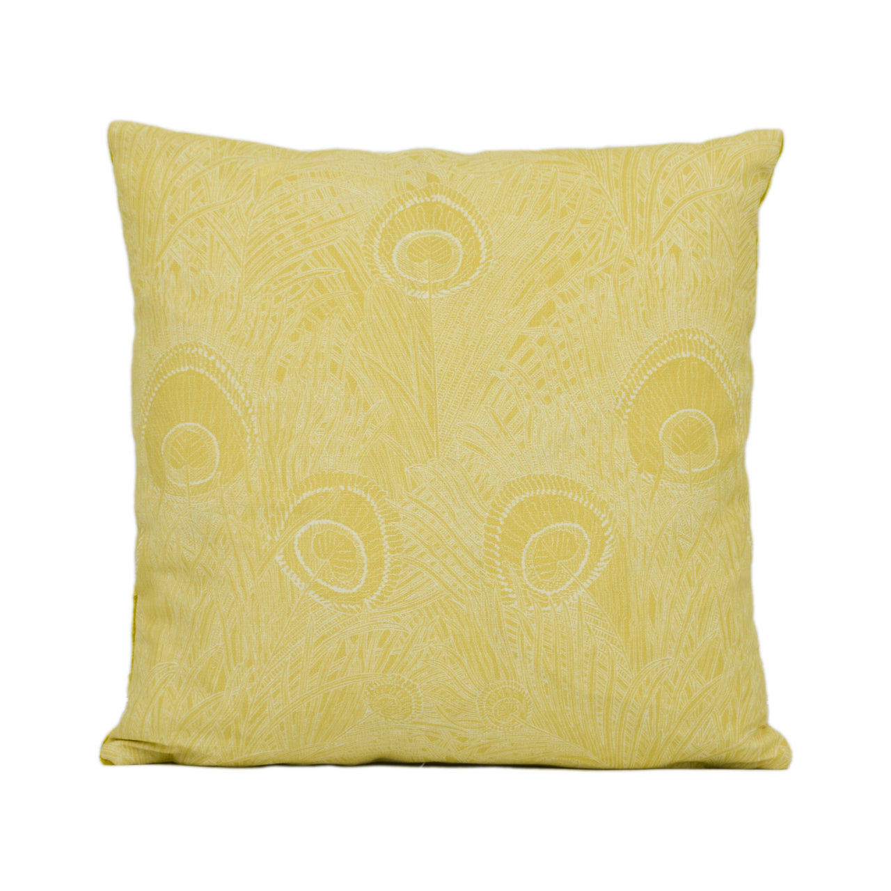 Liberty of London - Hebe - Lichen / Chartreuse - Striking Peacock Feather Cushion Cover Handmade Throw Pillow Designer Home Décor