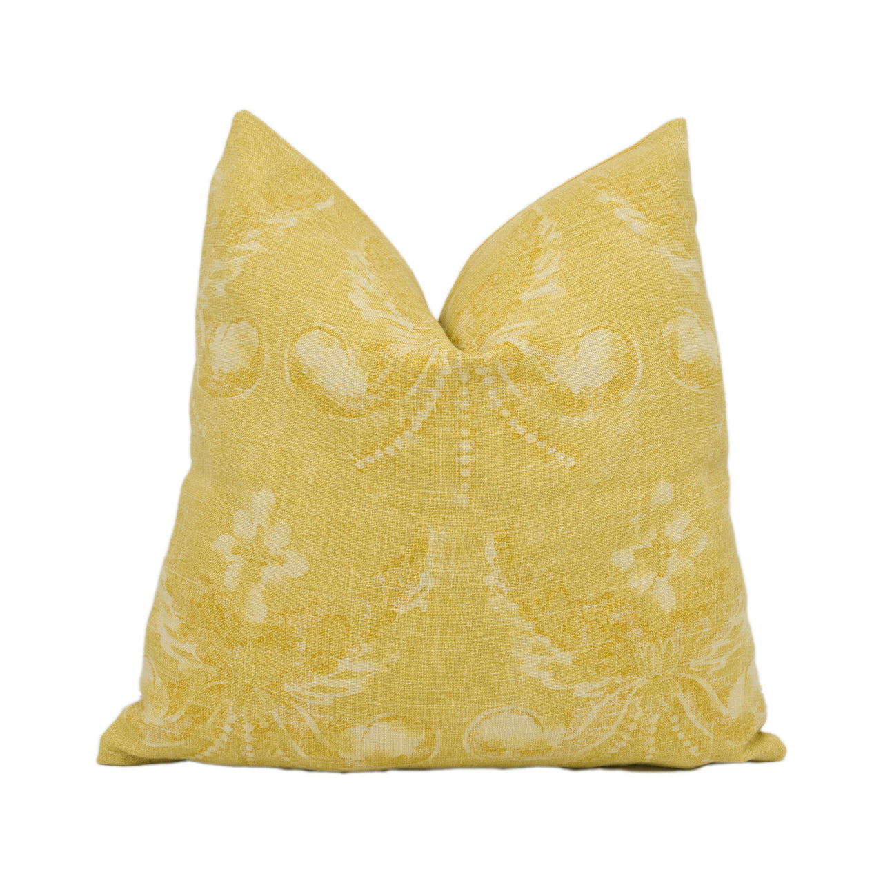 Kate Forman - Josephine - Yellow - Bright Sunny Antique Inspired Cushion Cover Handmade Throw Pillow Designer Home Décor