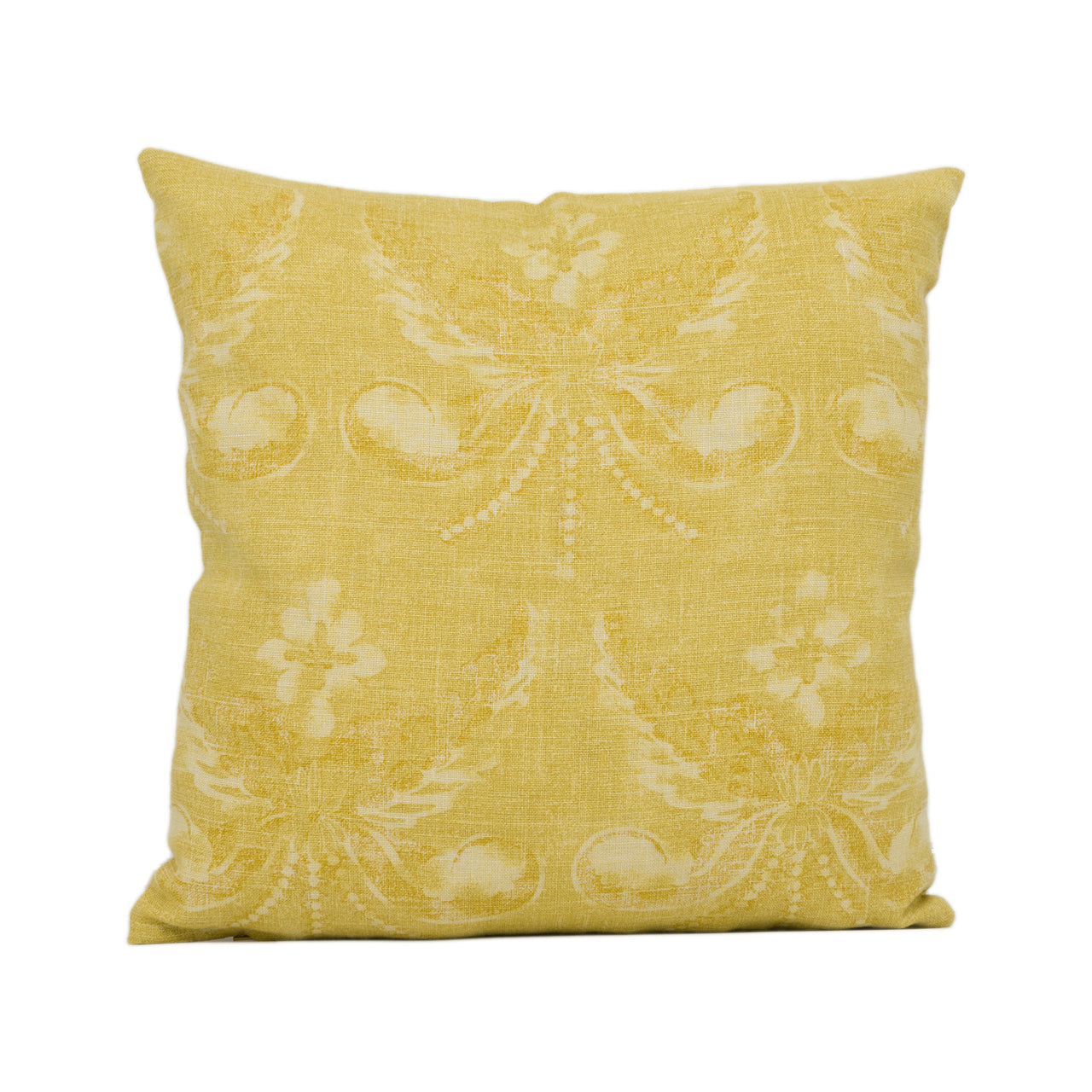 Kate Forman - Josephine - Yellow - Bright Sunny Antique Inspired Cushion Cover Handmade Throw Pillow Designer Home Décor