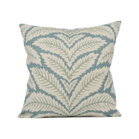 Thumbnail for Brunschwig & Fils - Talavera - Aqua - Botanical Leaf Cushion Cover Handmade Throw Pillow Designer Home Décor