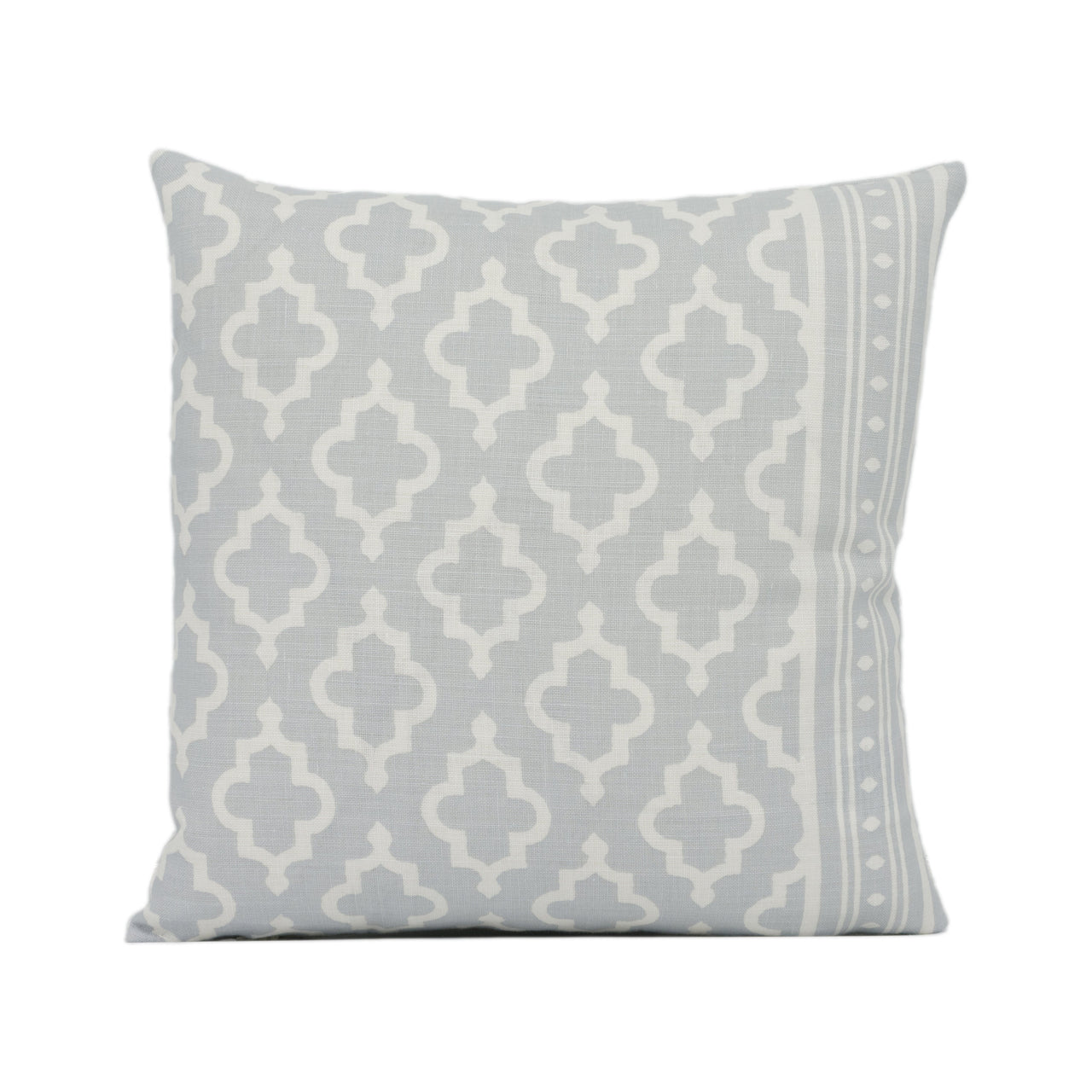 Schumacher - Jake - Orpington Blue - Moroccan Inspired Geometric Cushion Cover Handmade Throw Pillow Designer Home Décor