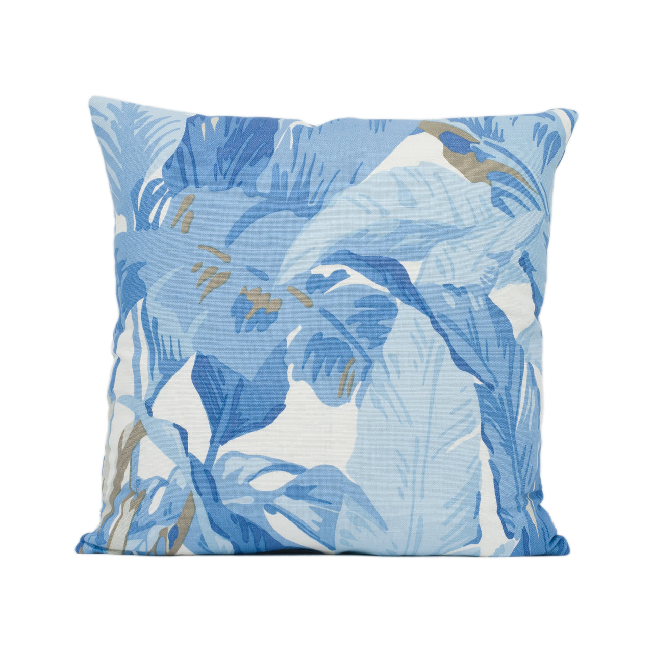 Thibaut - Travelers Palm - Spa Blue - Exotic Tropical Jungle Leaf Cushion Cover Handmade Throw Pillow Designer Home Décor