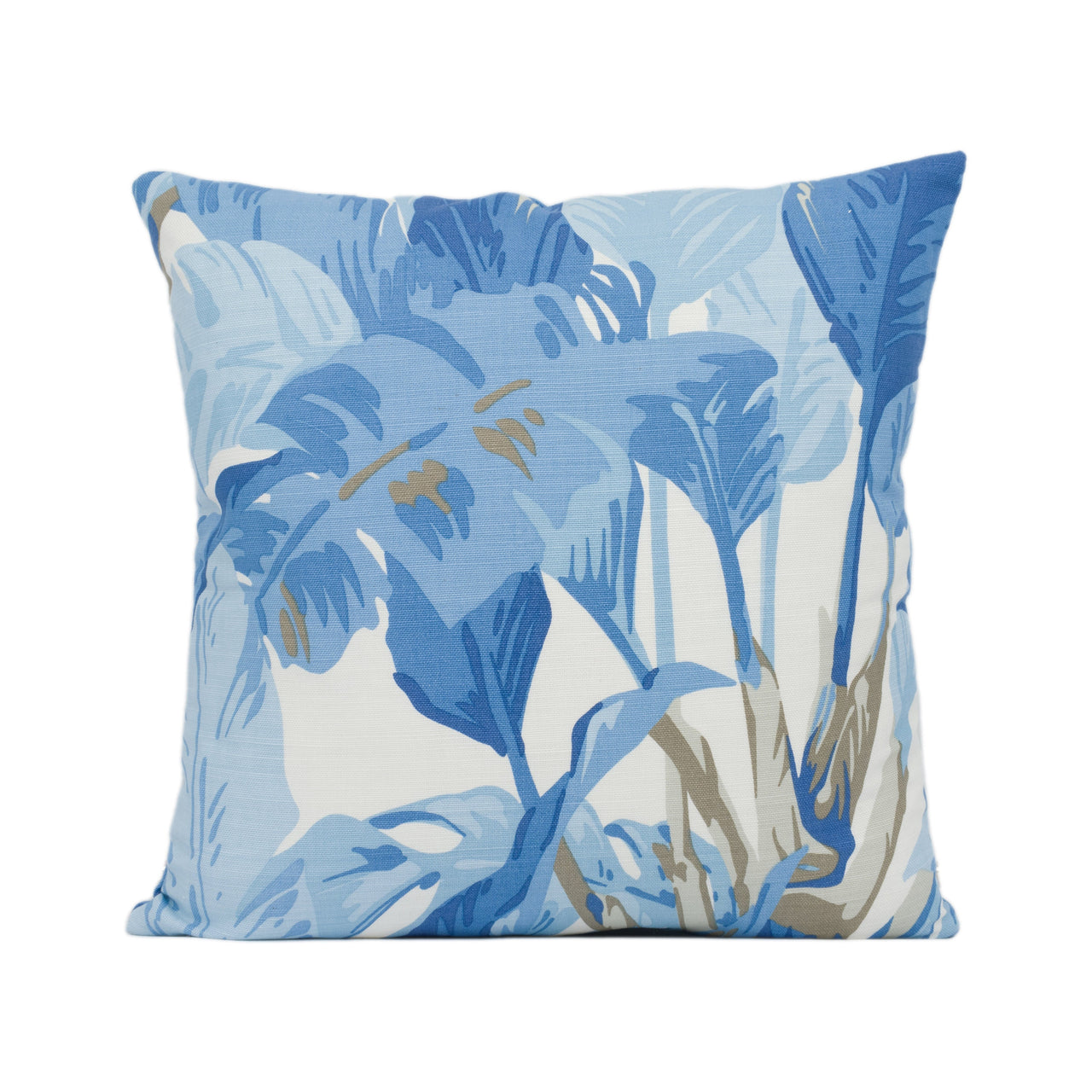 Thibaut - Travelers Palm - Spa Blue - Exotic Tropical Jungle Leaf Cushion Cover Handmade Throw Pillow Designer Home Décor