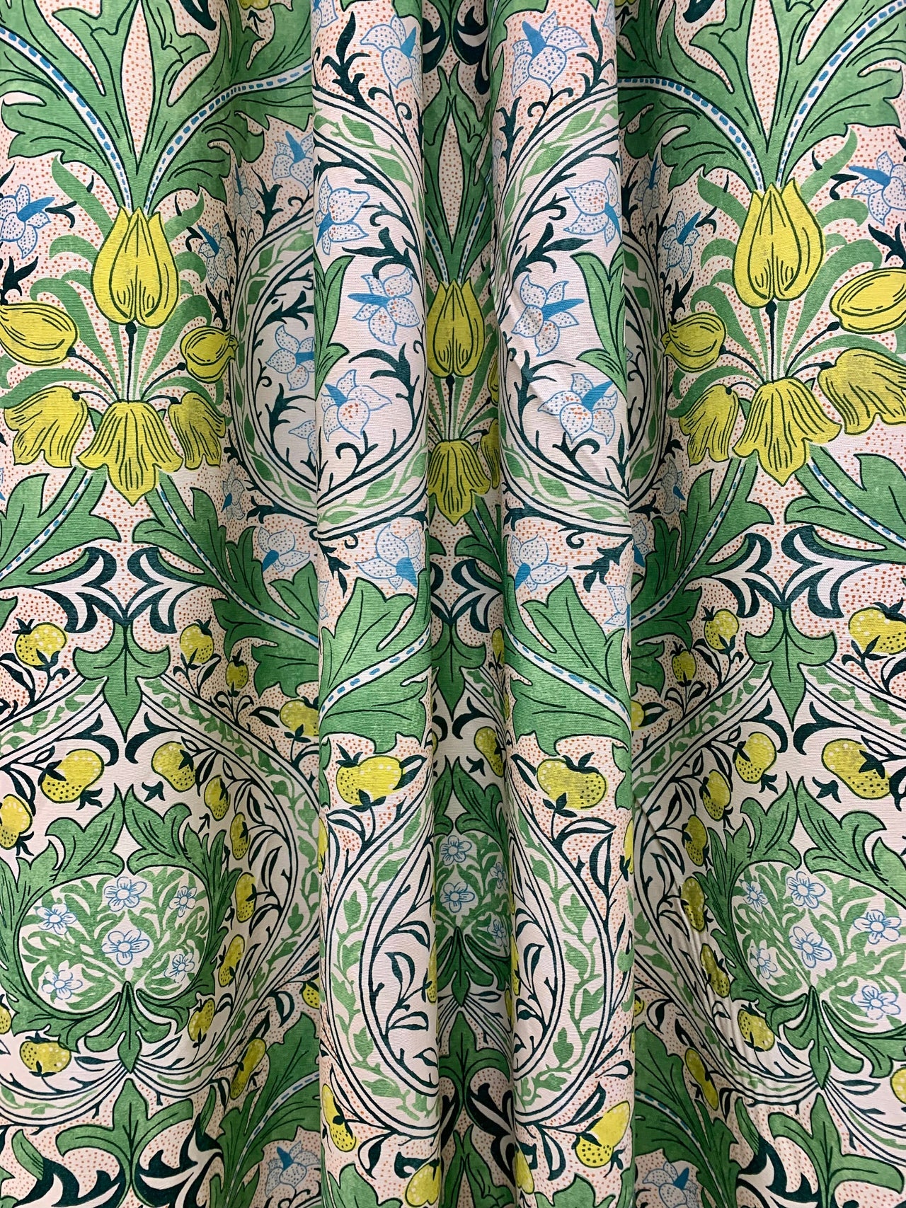 Genuine William Morris - Merton- leaf Green/sky  by Ben Pentreath -  Made to Measure Curtains Designer Home Decor