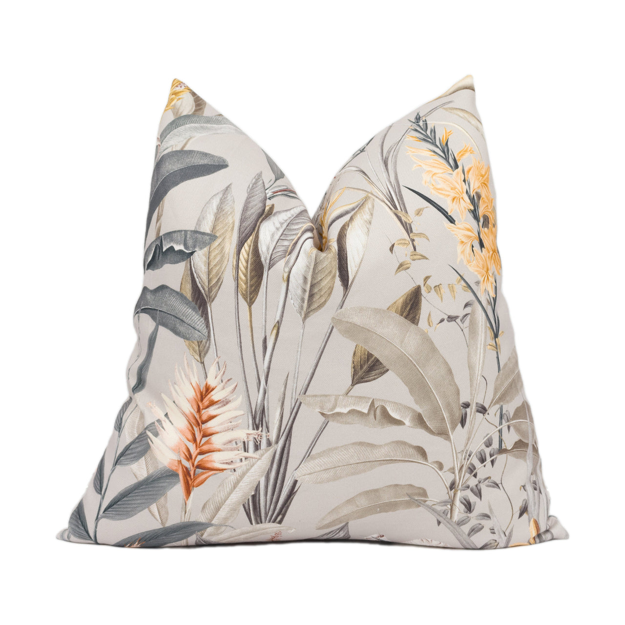 Iliv - Imbali - Ochre - Elegant Modern Floral Cushion Cover - Handmade Throw Pillow - Designer Home Décor