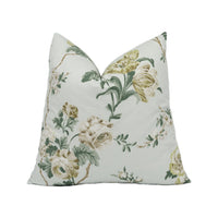 Thumbnail for Schumacher - Betty Chintz - Celadon - Lush Floral Cushion Cover - Handmade Throw Pillow - Designer Home Décor