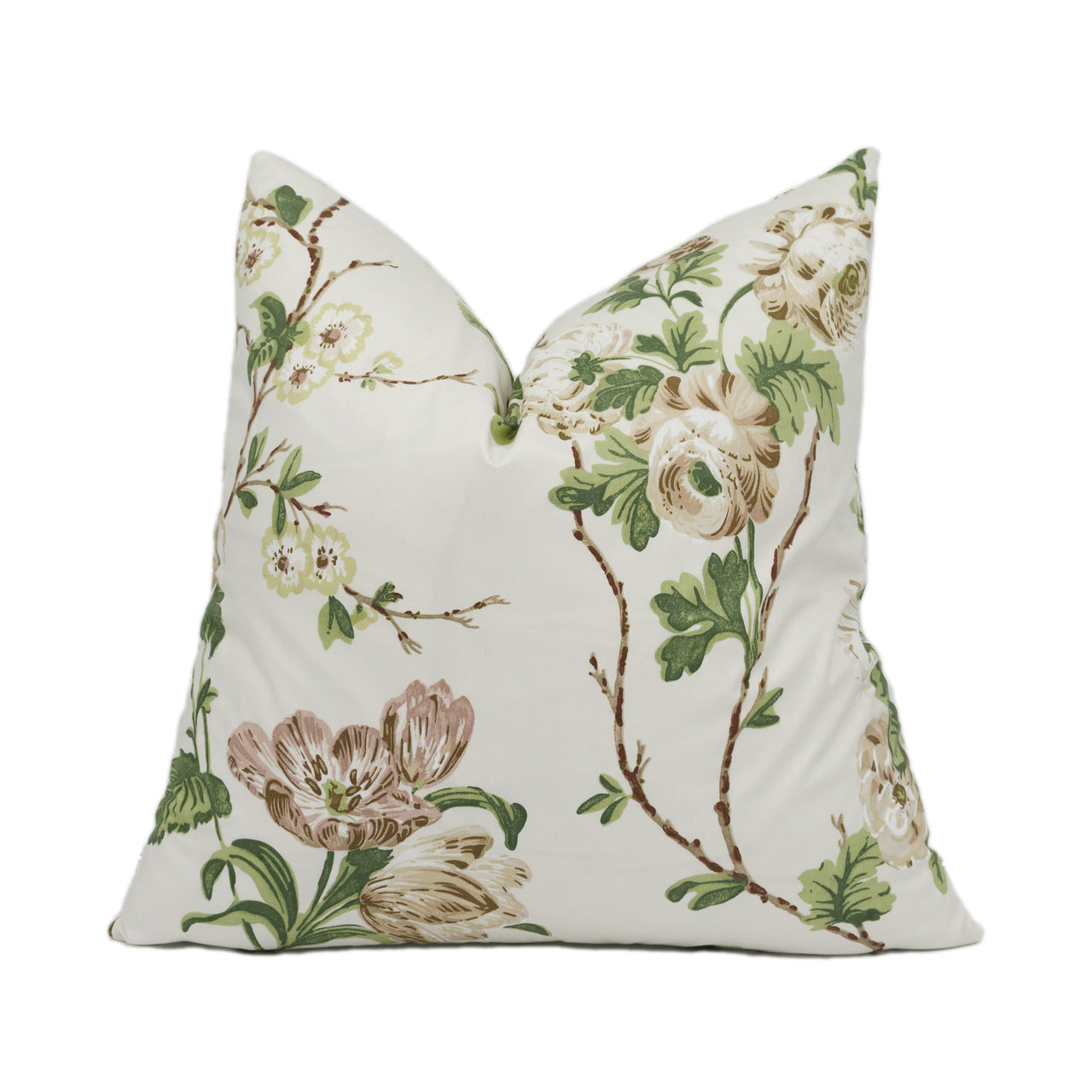 Schumacher - Betty Chintz - Quiet Pink - Lush Floral Cushion Cover - Handmade Throw Pillow - Designer Home Décor