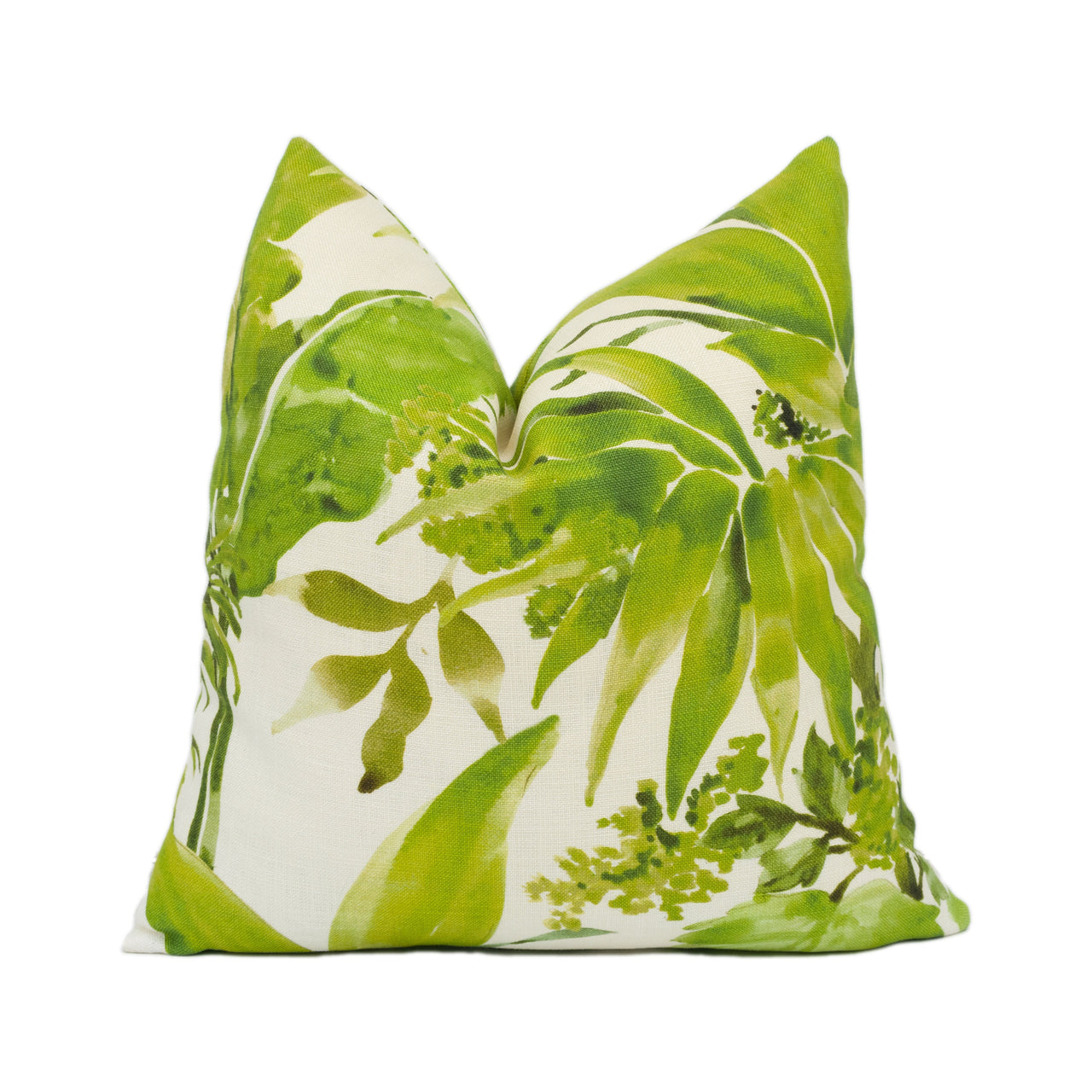 Chivasso - Jungle Like - Green - Botanical Tropical Leaf Print Cushion Cover - Handmade Throw Pillow - Designer Home Décor