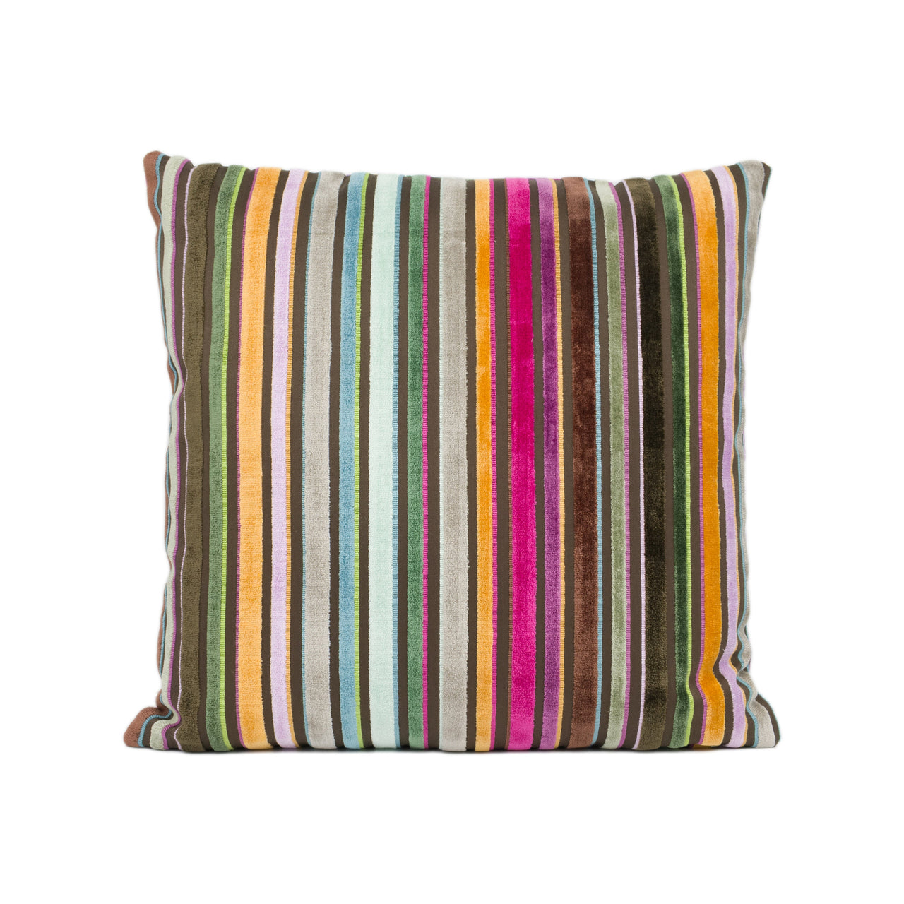 GP & J Baker - Cardinal Stripe - Jewel - Funky Striped Velvet Cushion Cover Handmade Throw Pillow Designer Home Décor