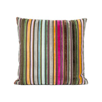 Thumbnail for GP & J Baker - Cardinal Stripe - Jewel - Funky Striped Velvet Cushion Cover Handmade Throw Pillow Designer Home Décor