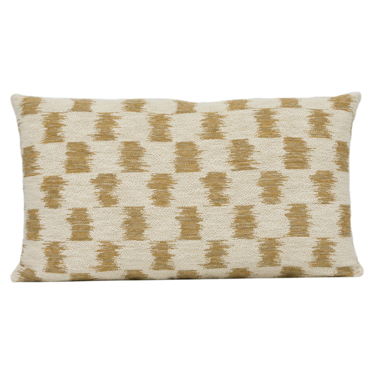 Larsen - Colefax and Fowler -  Paxton - Camel - Geometric Woven Ikat Cushion Cover - Handmade Throw Pillow Designer Home Decor