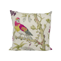 Thumbnail for Lee Jofa - Somerfield - Magenta / Blue - Bright Colourful Floral Birds Cushion Cover Handmade Throw Pillow Designer Home Décor