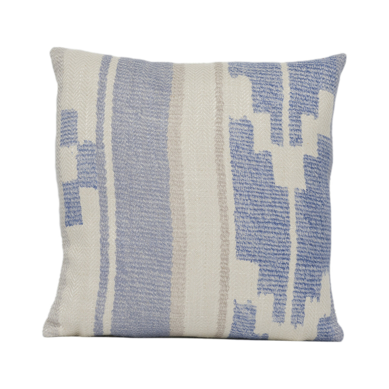 Andrew Martin - Indus - Denim - Rustic Woven Geometric Cushion Cover Handmade Throw Pillow Designer Home Décor