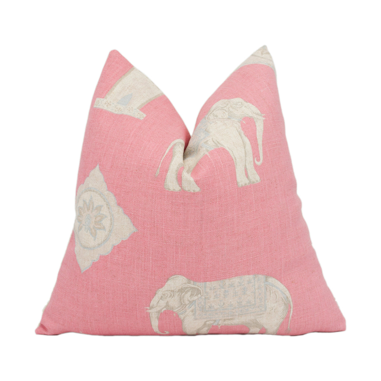 Andrew Martin - Bolo - Pink - Painterly Indian Elephant Designer Cushion Cover Handmade Throw Pillow Luxury Home Décor