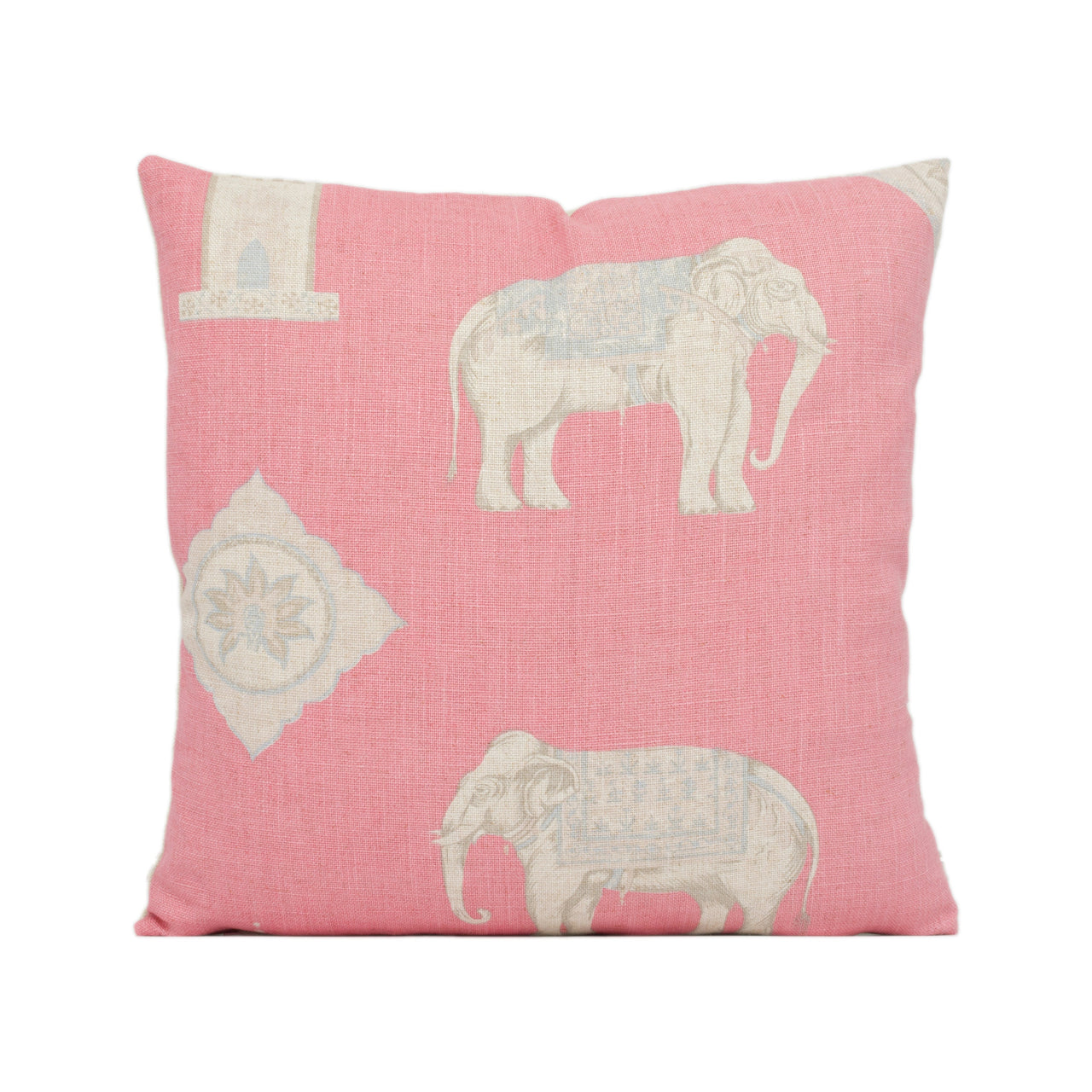 Andrew Martin - Bolo - Pink - Painterly Indian Elephant Designer Cushion Cover Handmade Throw Pillow Luxury Home Décor