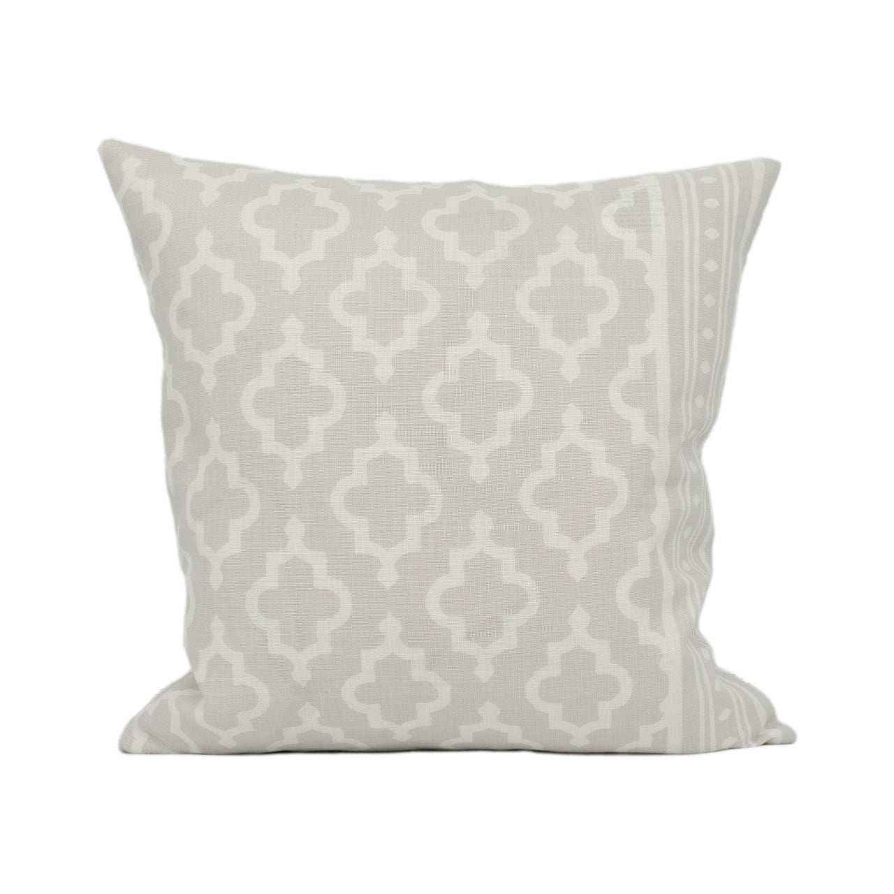 Schumacher - Jake - Soft Grey - Moroccan Inspired Geometric Cushion Cover Handmade Throw Pillow Designer Home Décor