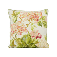 Thumbnail for Schumacher - Summer Hydrangea - Ivory - Classic Floral Piped Cushion Cover Handmade Throw Pillow Designer Home Décor