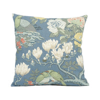 Thumbnail for GP & J Baker - Rockbird Signature - Teal - Exotic Magnolia Tree Pheasant Cushion Cover Handmade Throw Pillow Designer Home Décor