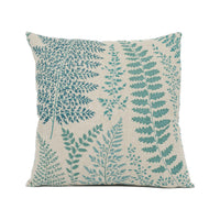 Thumbnail for Chivasso - Botanical Garden - Teal - Lush Fern Rustic Flora Cushion Cover - Handmade Throw Pillow - Designer Home Décor