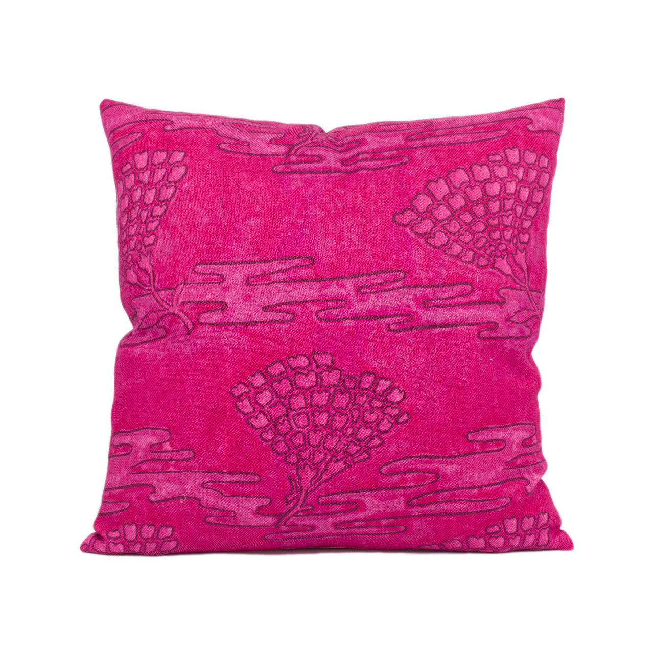 Liberty - Princess Sally - Raspberry - Bold Simplistic Floral Cushion Cover - Handmade Throw Pillow - Designer Home Décor