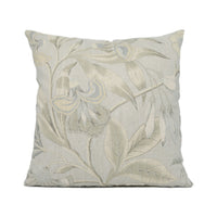 Thumbnail for Anna French x Thibaut - Cleo - Spa Blue on Flax - Elegant Floral Cushion Cover - Handmade Pillow Throw - Designer Home Décor