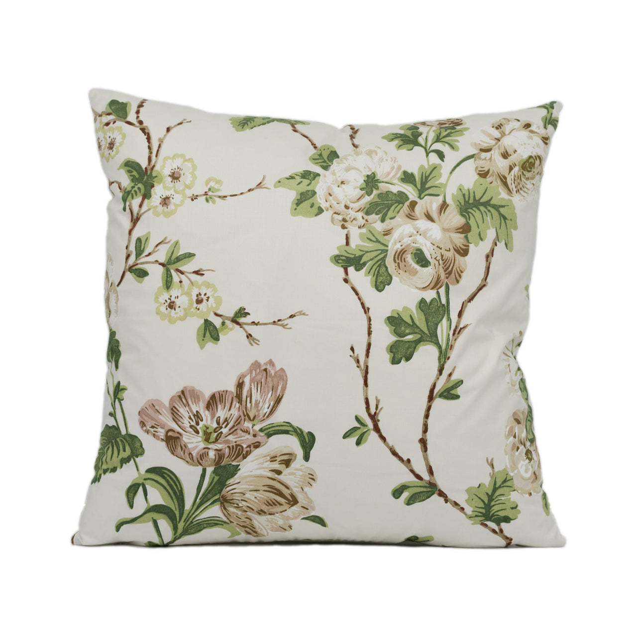 Schumacher - Betty Chintz - Quiet Pink - Lush Floral Cushion Cover - Handmade Throw Pillow - Designer Home Décor