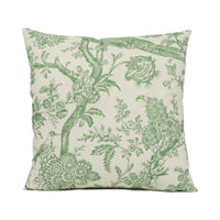 Thumbnail for Brunschwig & Fils - Cevennes print - Aloe - Floral Chinoiserie Inspired Bird Cushion Cover - Handmade Throw Pillow - Designer Home Décor