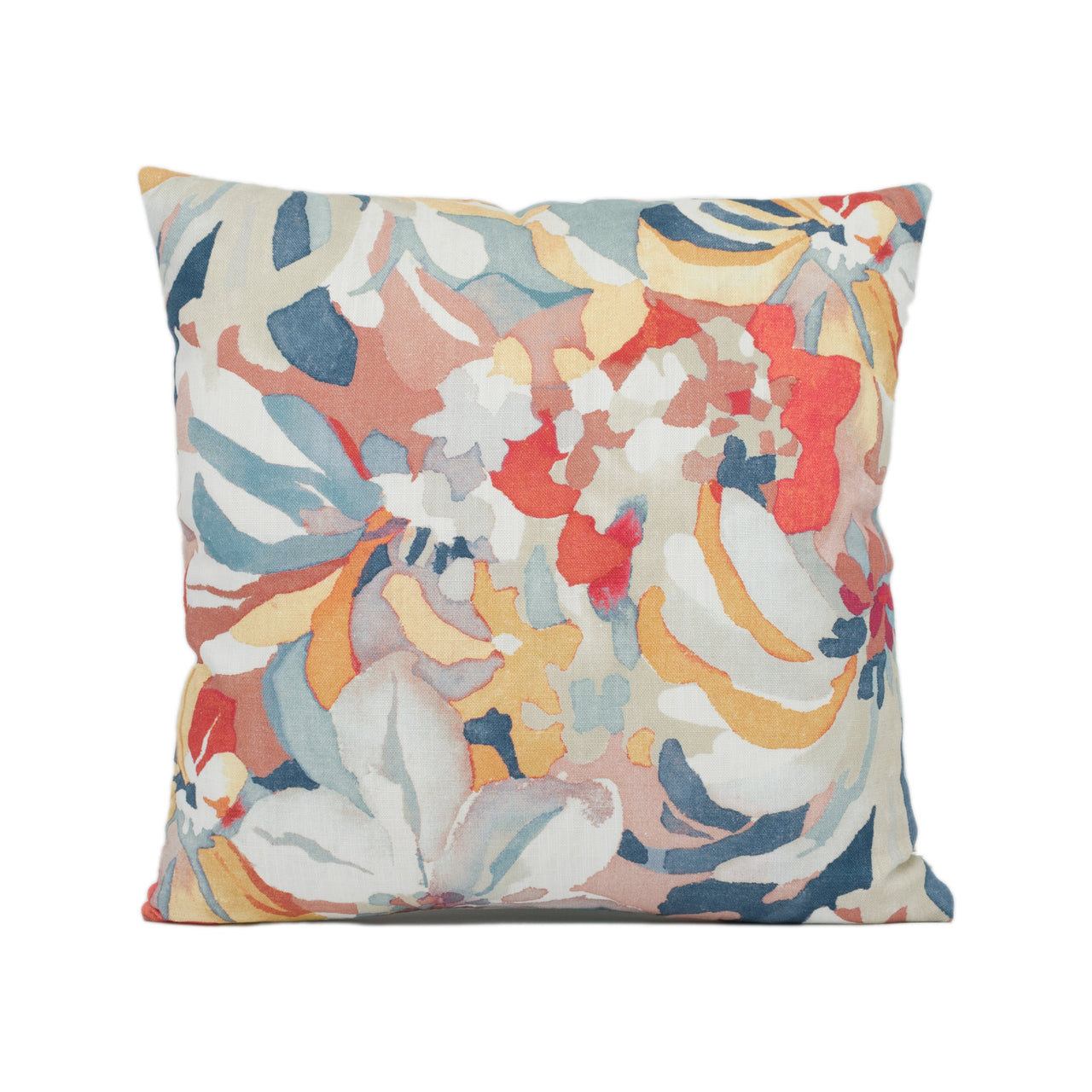 Jane Churchill - Hot House - Red / Aqua - Abstract Floral Cushion Cover - Handmade Throw Pillow - Designer Home Décor