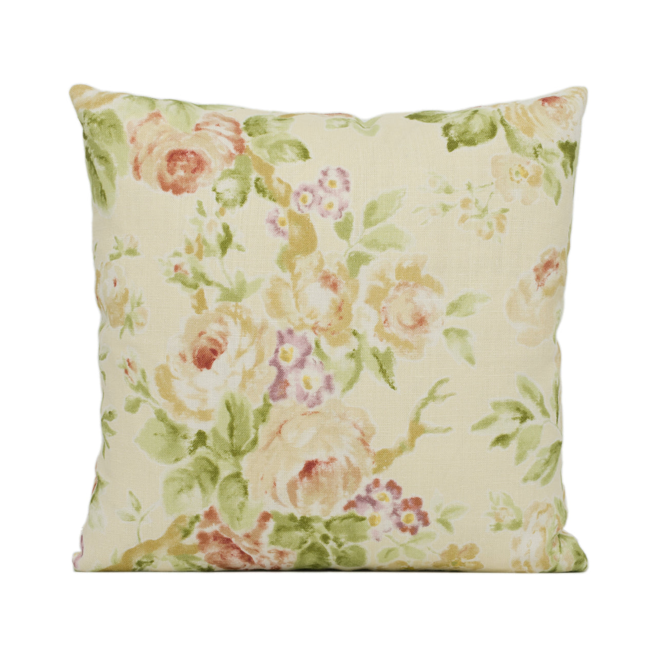 Suzanne Rheinstein for Lee Jofa - Garden Roses - Rare English Floral Cushion Cover - Handmade Throw Pillow - Designer Home Décor