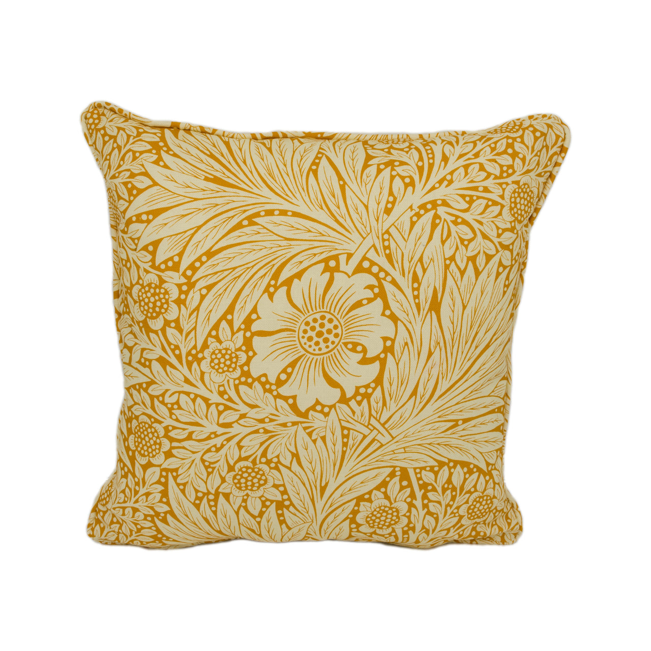 William Morris & Ben Pentreath - Marigold - Cream / Orange - Funky Bright Floral Cushion Cover - Handmade Throw Pillow - Designer Home Décor