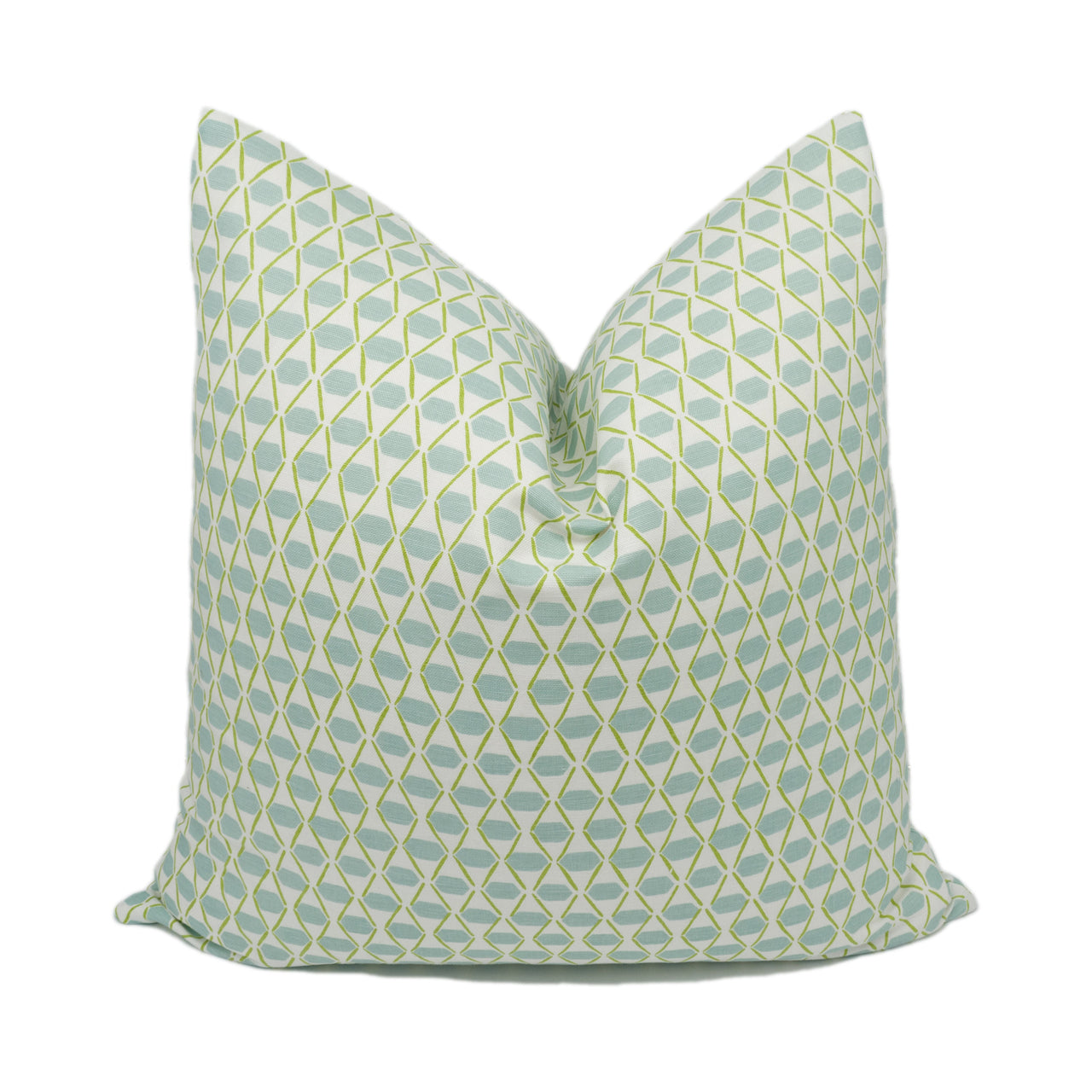 Thibaut - Denver - Spa Blue and Green - Whimsical Geometric Cushion Cover - Handmade Throw Pillow -Designer Home Décor