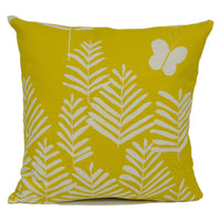 Thumbnail for Vera Neumann for Schumacher - Fern Silhouette - Yellow - Graphic Botanical Designer Cushion Cover - Handmade Throw Pillow - Luxury Home