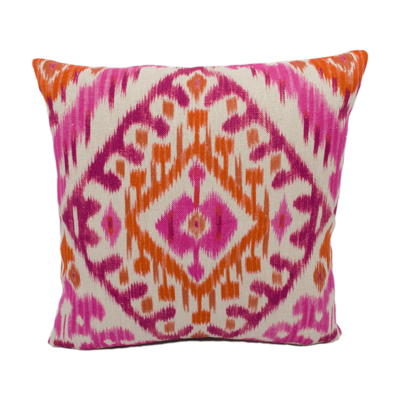 Manuel Canovas - Boheme - Rose / Orange - Superb Asian Ikat Cushion Cover - Handmade Throw Pillow - Designer Home Décor