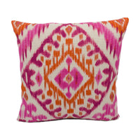 Thumbnail for Manuel Canovas - Boheme - Rose / Orange - Superb Asian Ikat Cushion Cover - Handmade Throw Pillow - Designer Home Décor