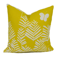 Thumbnail for Vera Neumann for Schumacher - Fern Silhouette - Yellow - Graphic Botanical Designer Cushion Cover - Handmade Throw Pillow - Luxury Home