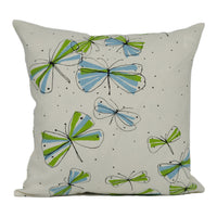 Thumbnail for Vera Neumann for Schumacher - Monarch's March - Sky and Leaf - Enchanting Nature Cushion Cover - Handmade Throw Pillow - Designer Home Décor