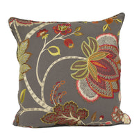 Thumbnail for Colefax and Fowler - Baptista Linen - Charcoal - Luxurious Embroidered Floral Cushion Cover - Handmade Throw Pillow - Designer Home Décor