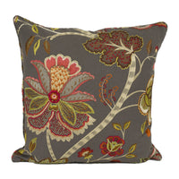 Thumbnail for Colefax and Fowler - Baptista Linen - Charcoal - Luxurious Embroidered Floral Cushion Cover - Handmade Throw Pillow - Designer Home Décor