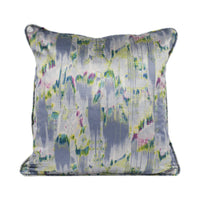 Thumbnail for Panaz - Solaris - Cornflower - Subtle Feathered Abstract Velvet Cushion Cover - Handmade Throw Pillow - Designer Home Décor