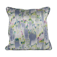 Thumbnail for Panaz - Solaris - Cornflower - Subtle Feathered Abstract Velvet Cushion Cover - Handmade Throw Pillow - Designer Home Décor