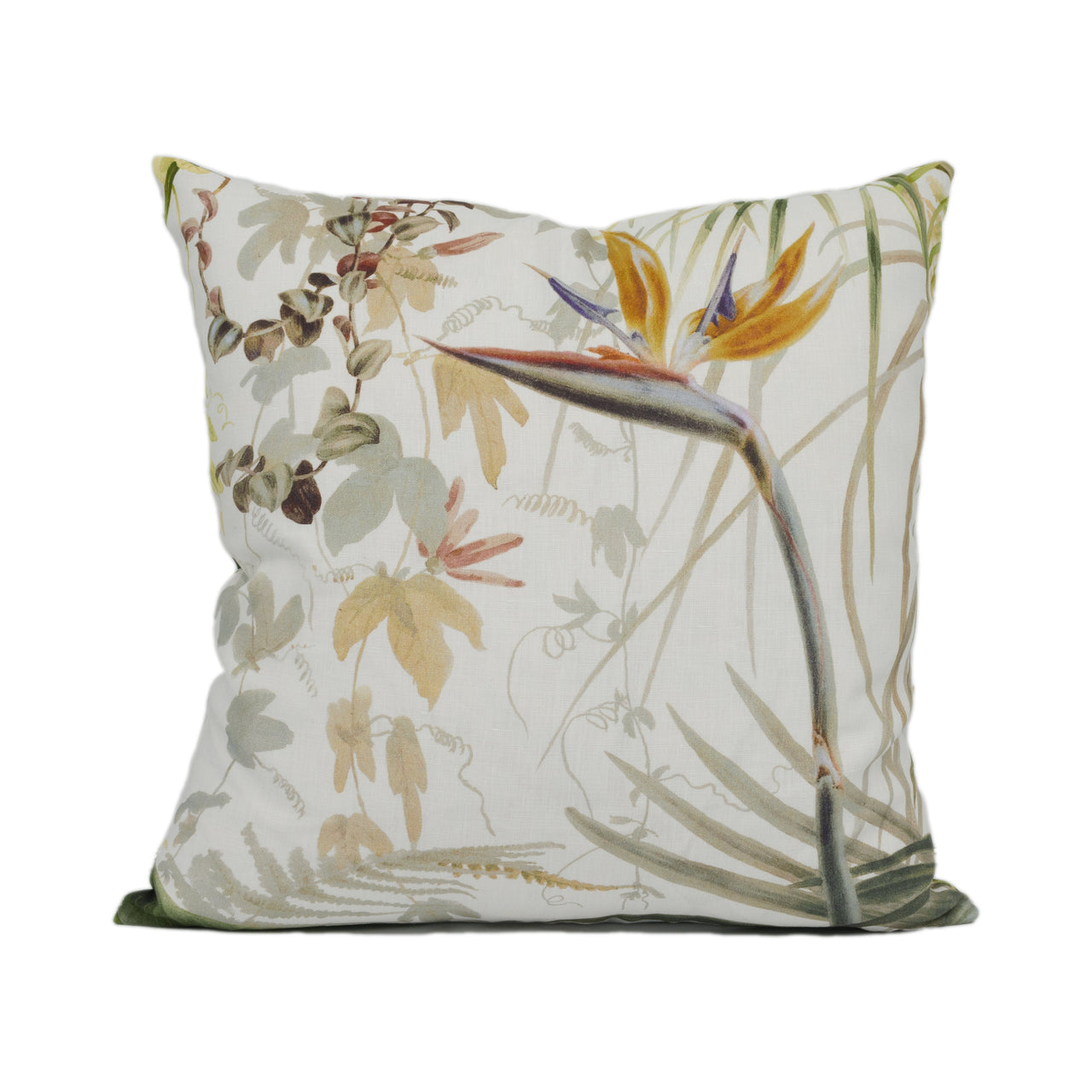 Zoffany - Paradise Row - Evergreen - Exotic Tropical Floral Cushion Cover - Handmade Throw Pillow - Designer Home Décor