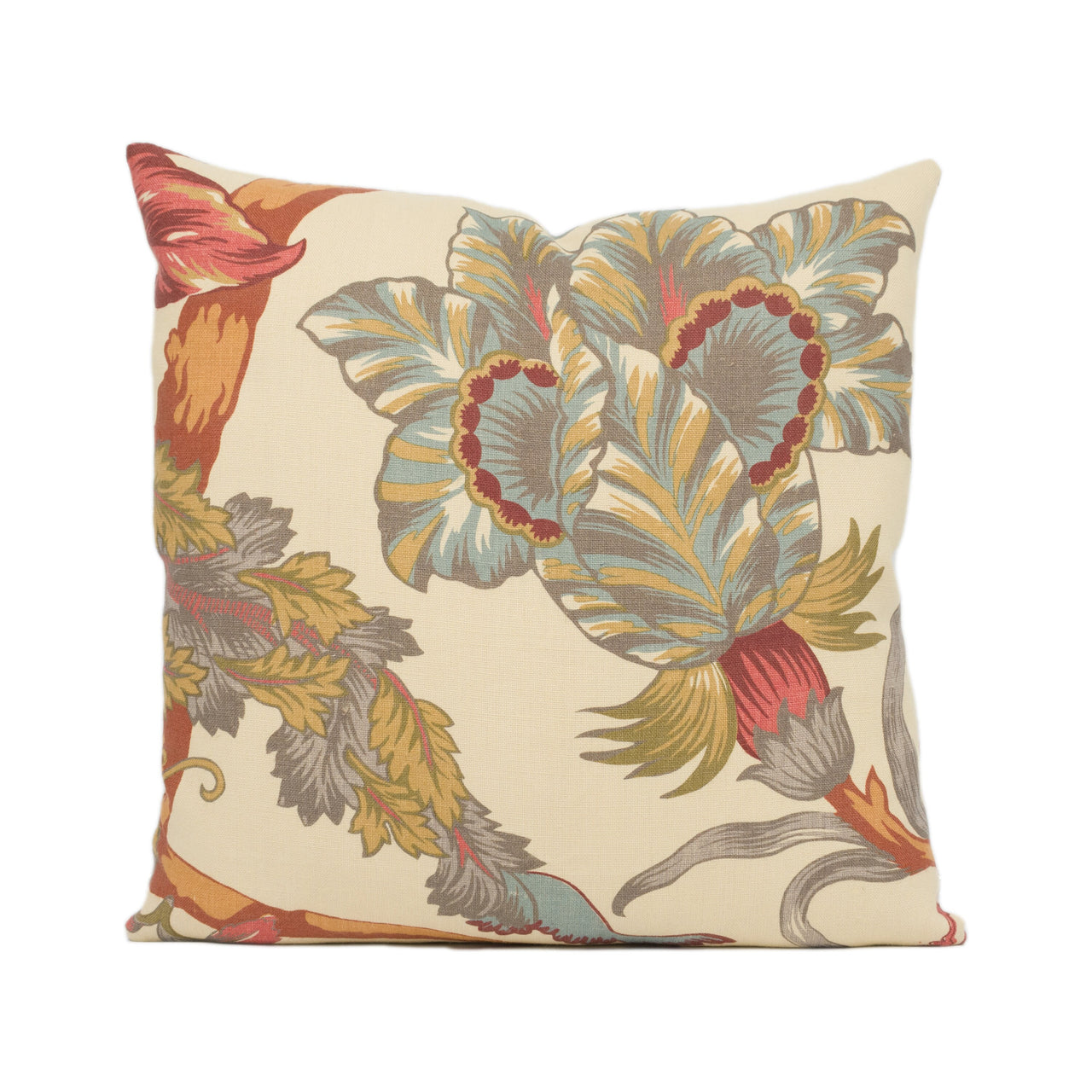 Schumacher - Mandalay Tree - Document - Classic Floral Vine Cushion Cover - Handmade Throw Pillow - Designer Home Décor