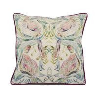 Thumbnail for Voyage - Netherton - Loganberry - Striking Contrast Piped Watercolour Statement Cushion Cover - Handmade Throw Pillow - Designer Home Décor