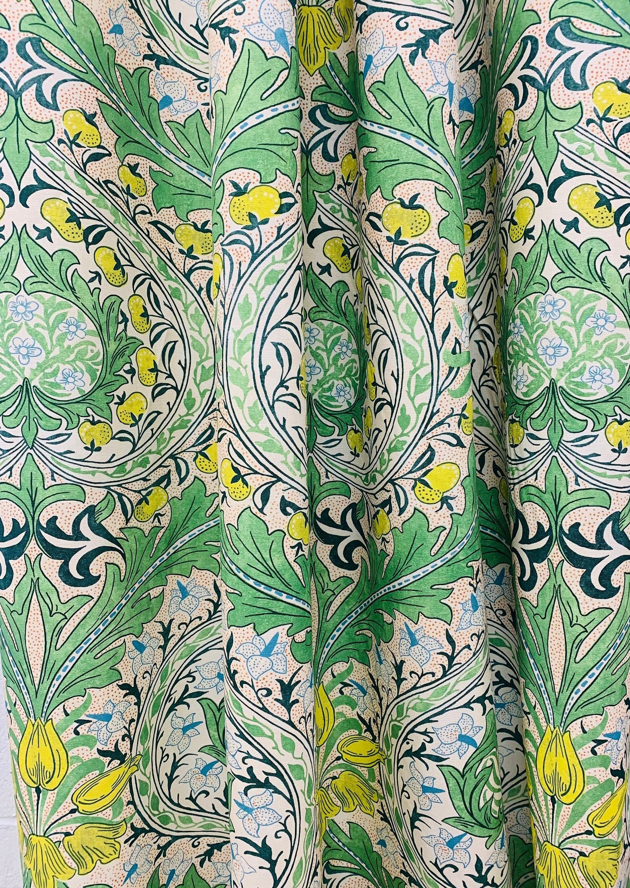 Genuine William Morris - Merton- leaf Green/sky  by Ben Pentreath -  Made to Measure Curtains Designer Home Decor