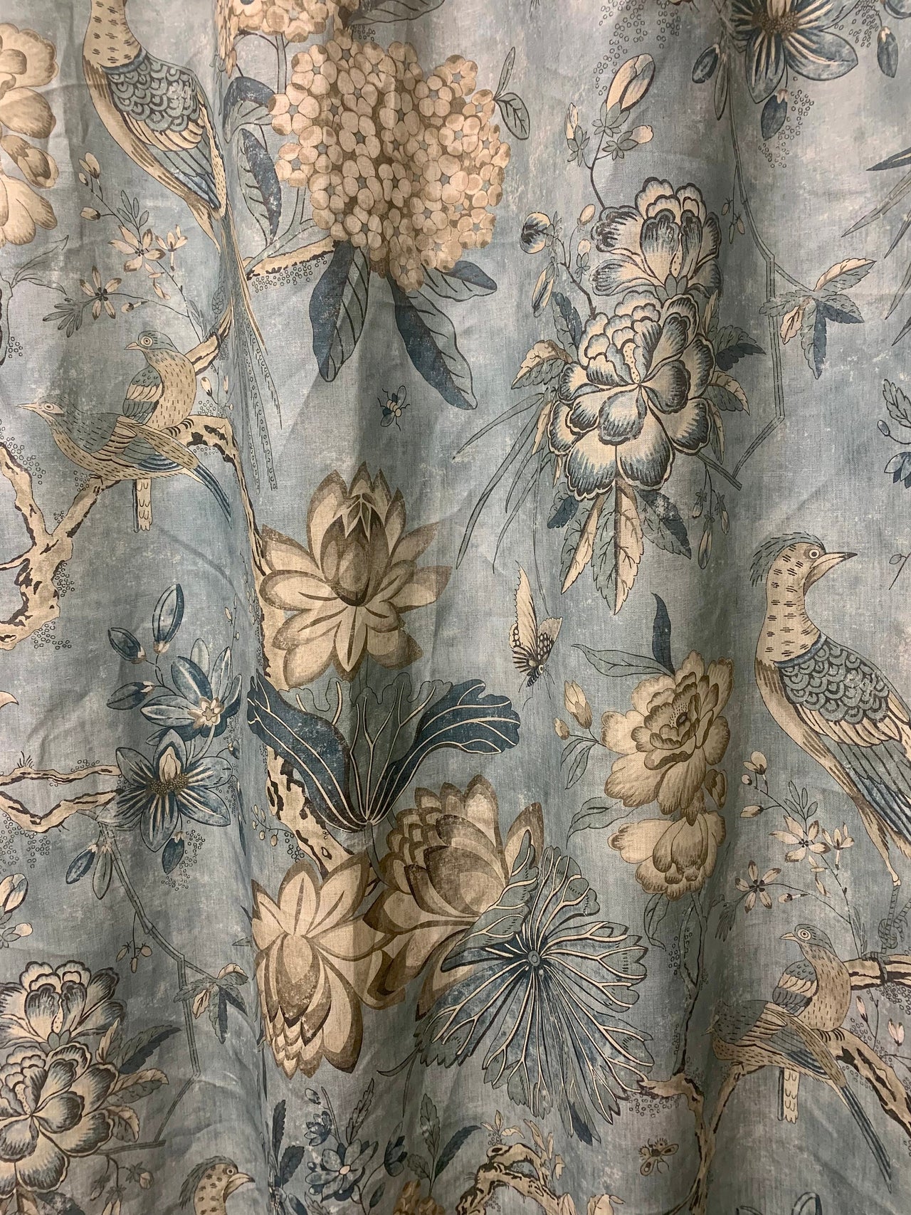 Anna French Fabric - Thibaut - Villeneuve Aqua-  Made to Measure Curtains - Designer Drapery